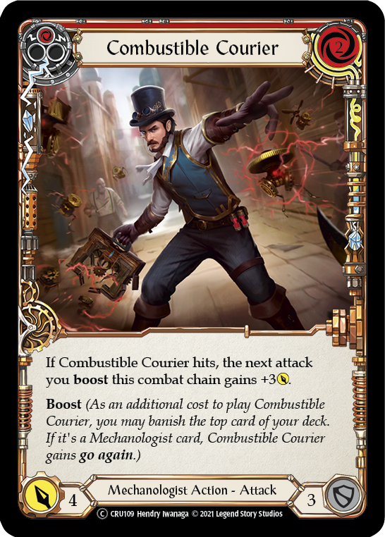 Combustible Courier (Red) [U-CRU109] (Crucible of War Unlimited)  Unlimited Normal | Good Games Morley