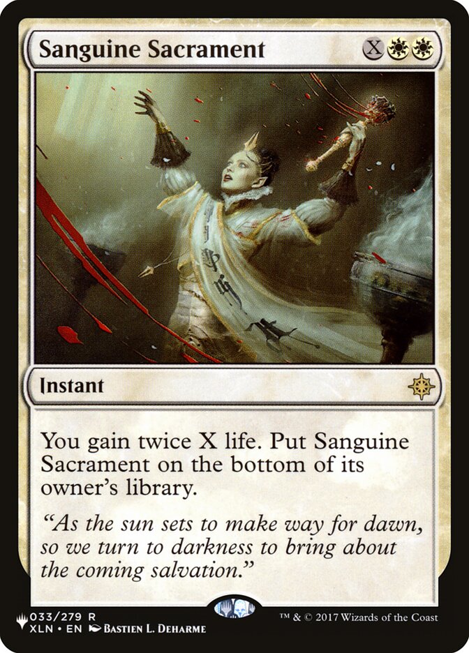 Sanguine Sacrament [The List] | Good Games Morley