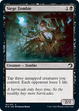 Siege Zombie 121/277 (Innistrad: Midnight Hunt)  | Good Games Morley