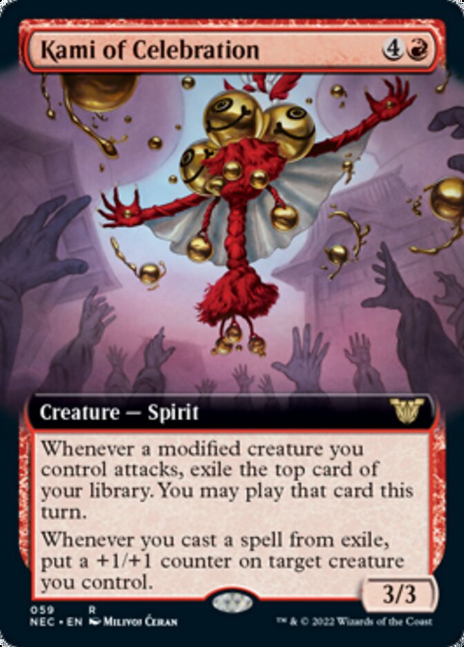 Kami of Celebration (Extended Art) [Kamigawa: Neon Dynasty Commander] | Good Games Morley