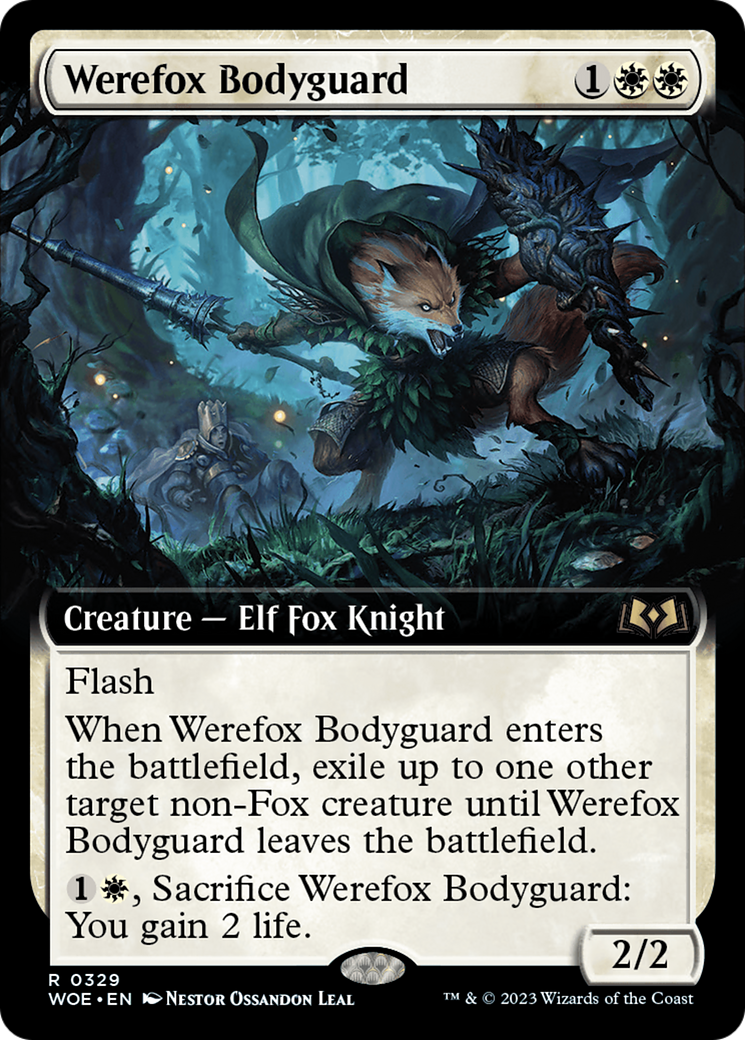 Werefox Bodyguard (Extended Art) [Wilds of Eldraine] | Good Games Morley