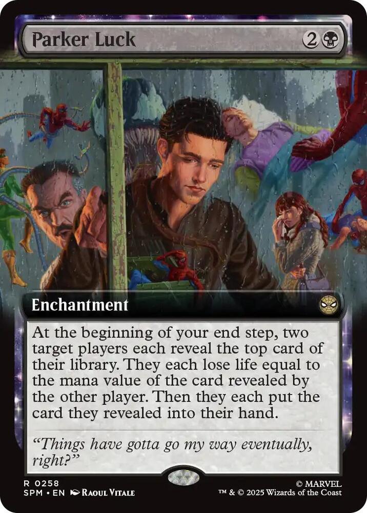 Parker Luck  258 (Marvel's Spider-Man)  - Extended Art Foil | Good Games Morley