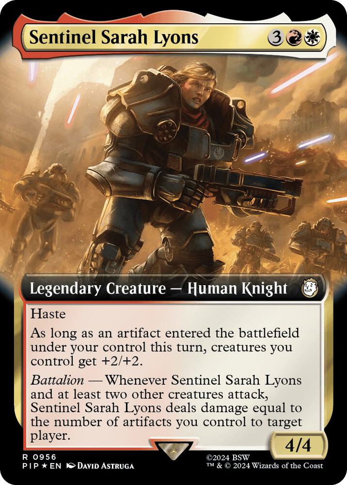 Sentinel Sarah Lyons 956/326 (Universes Beyond: Fallout)  - Extended Art Surge Foil | Good Games Morley