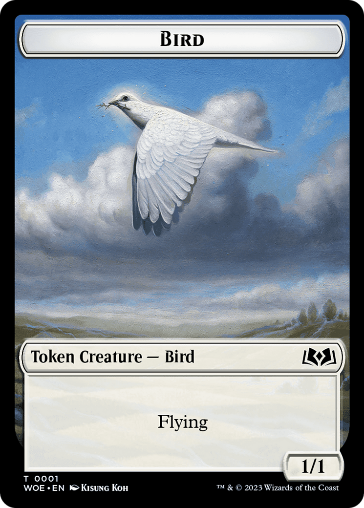 Bird // Food (0012) Double-Sided Token [Wilds of Eldraine Tokens] | Good Games Morley