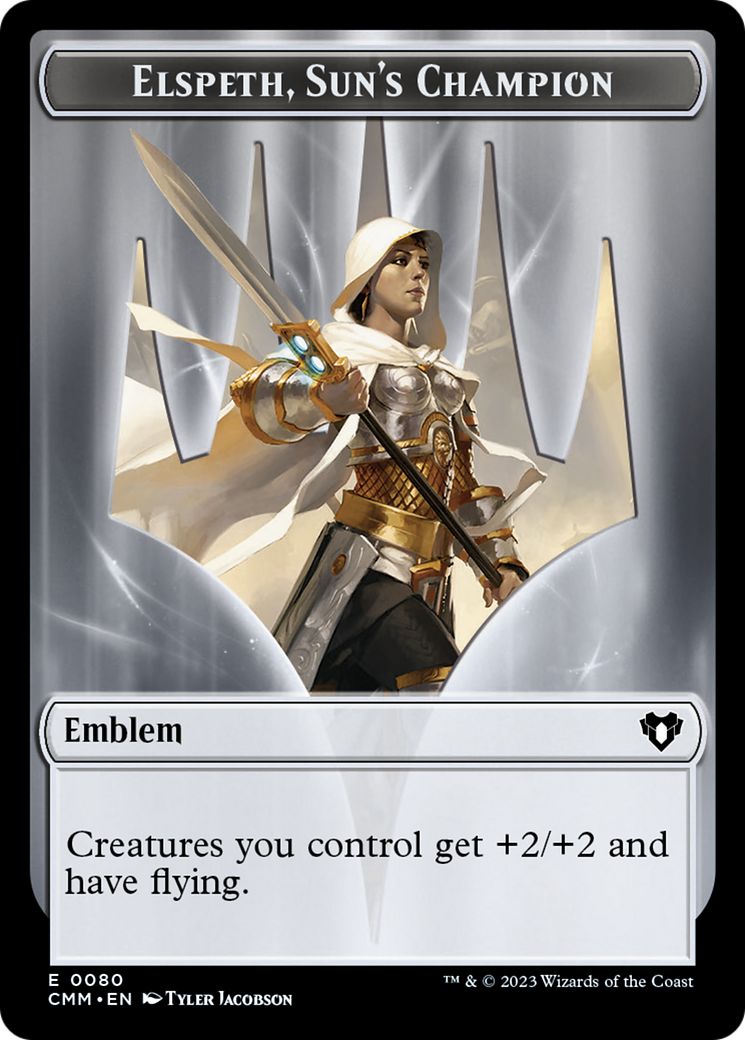 Elspeth, Sun's Champion Emblem // Copy (55) Double-Sided Token [Commander Masters Tokens] | Good Games Morley