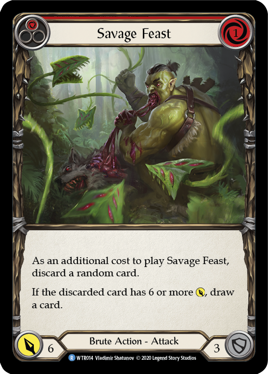 Savage Feast (Red) [U-WTR014] (Welcome to Rathe Unlimited)  Unlimited Rainbow Foil | Good Games Morley