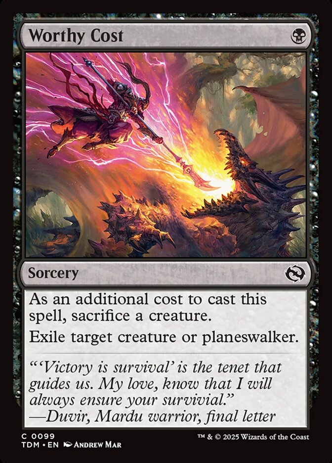 Worthy Cost 99 (Tarkir: Dragonstorm)  | Good Games Morley