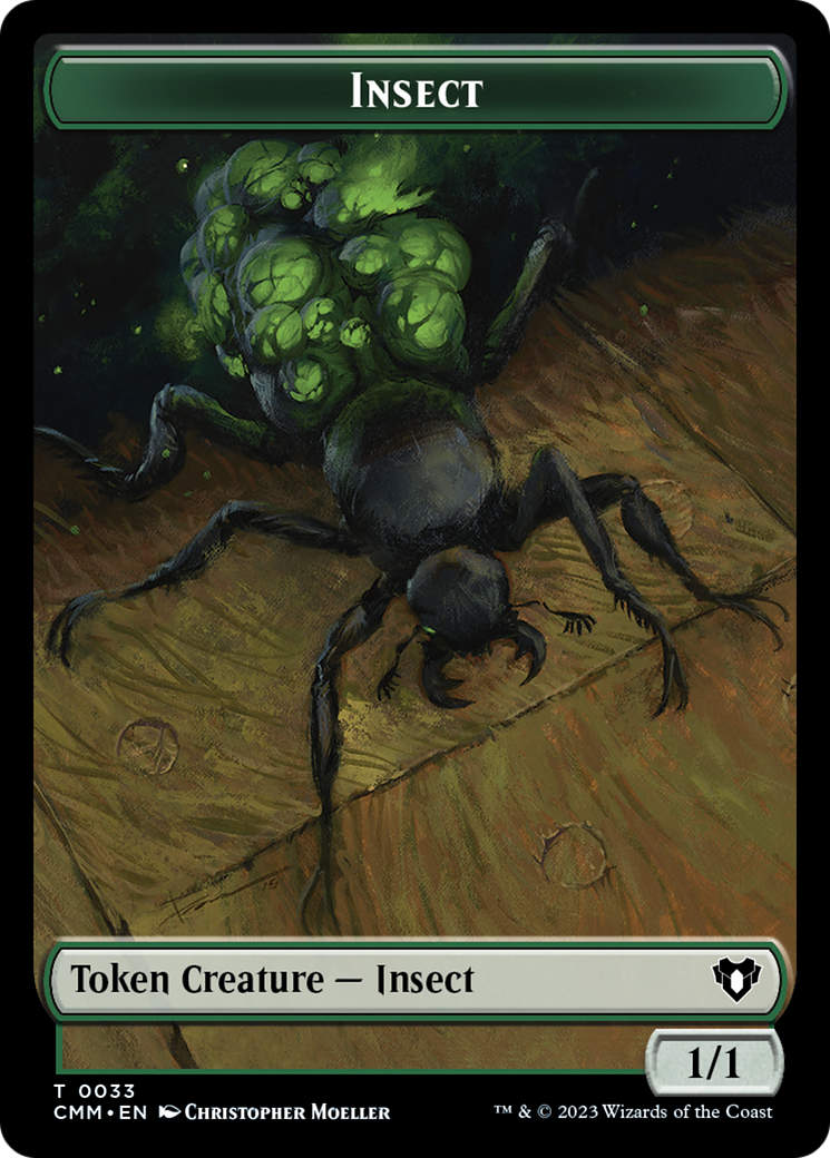 Insect Token [Commander Masters Tokens] | Good Games Morley