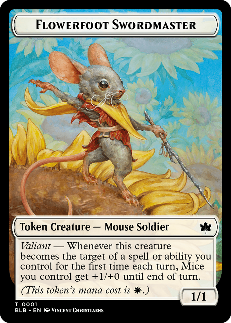 Flowerfoot Swordmaster Token [Bloomburrow Tokens] | Good Games Morley