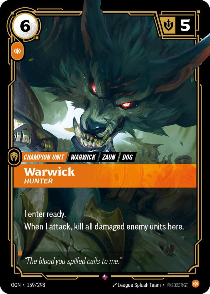 Warwick - Hunter 159/298 (Origins)  - Foil | Good Games Morley