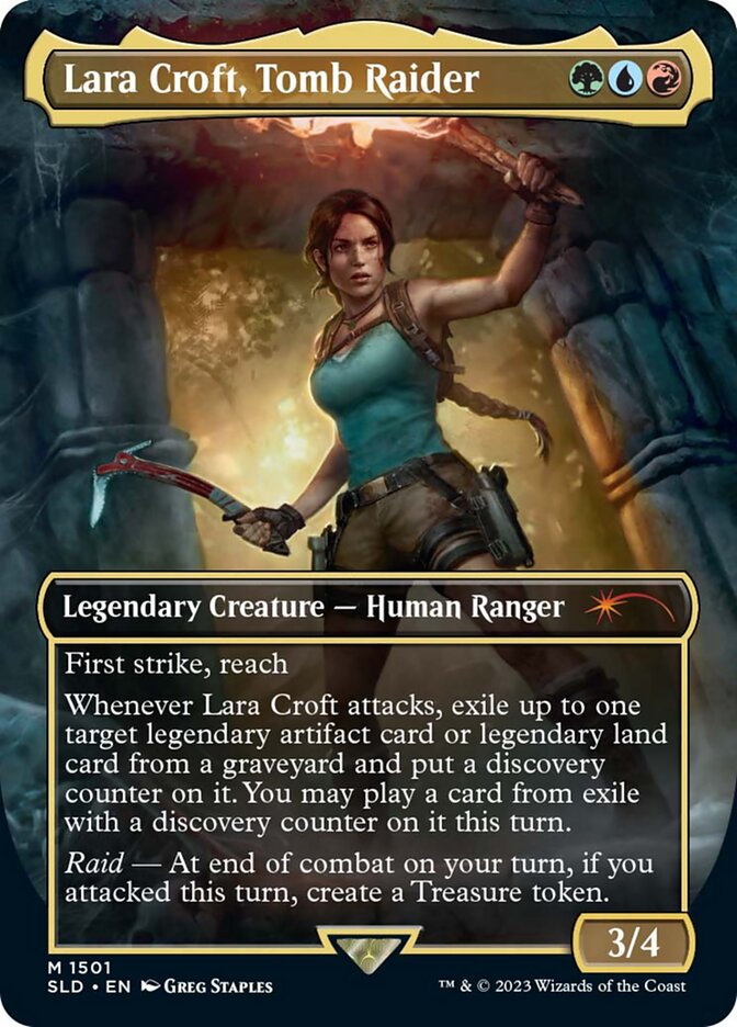 Lara Croft, Tomb Raider 1501 (Secret Lair Drop Series)  - Borderless Foil | Good Games Morley