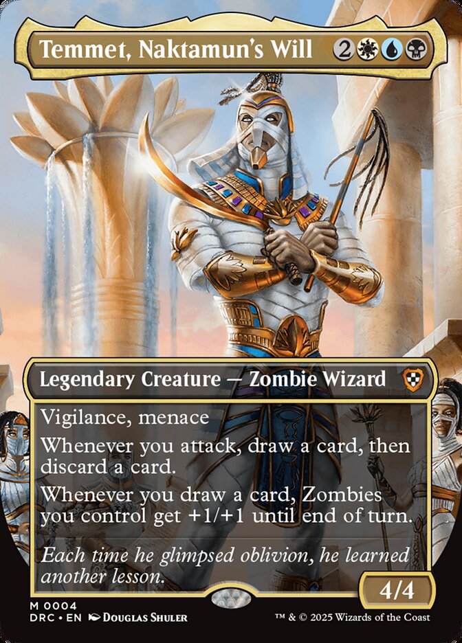 Temmet, Naktamun's Will 4/187 (Commander: Aetherdrift)  - Borderless | Good Games Morley