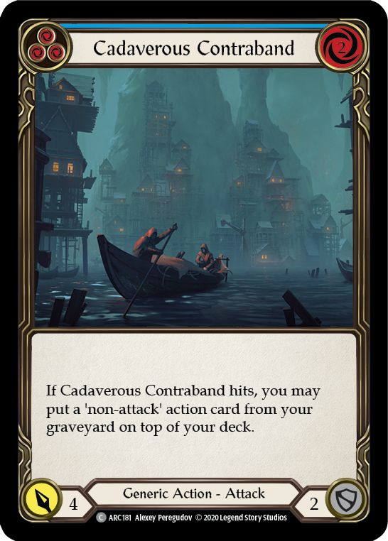 Cadaverous Contraband (Blue) [U-ARC181] (Arcane Rising Unlimited)  Unlimited Rainbow Foil | Good Games Morley