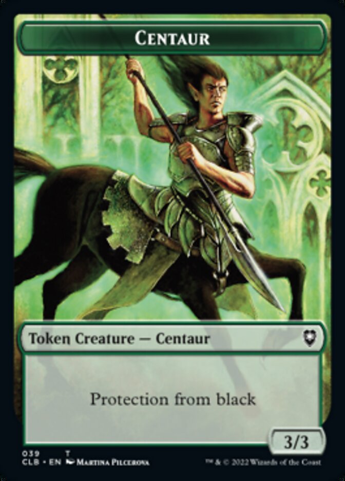 Horror // Centaur Double-Sided Token [Commander Legends: Battle for Baldur's Gate Tokens] | Good Games Morley