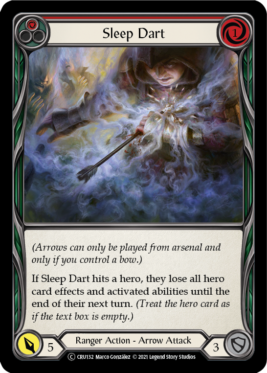 Sleep Dart (Red) [U-CRU132] (Crucible of War Unlimited)  Unlimited Rainbow Foil | Good Games Morley