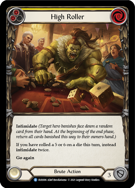 High Roller (Yellow) [EVR006] (Everfest)  1st Edition Rainbow Foil | Good Games Morley