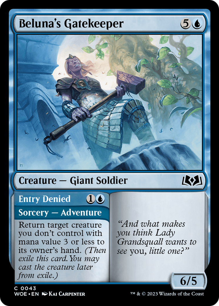 Beluna's Gatekeeper // Entry Denied [Wilds of Eldraine] | Good Games Morley
