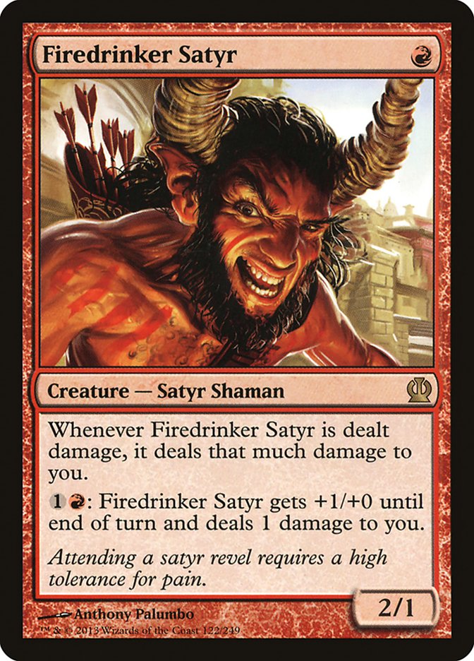 Firedrinker Satyr 122/249 (Theros)  - Foil | Good Games Morley