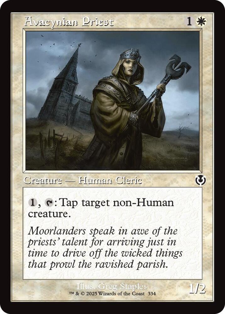 Avacynian Priest 334 (Innistrad Remastered)  - Retro Foil | Good Games Morley
