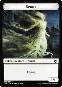Spirit // Human Double-Sided Token [Commander 2019 Tokens] | Good Games Morley