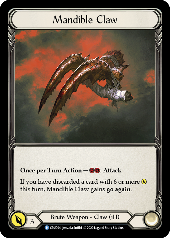 Mandible Claw [CRU004] (Crucible of War)  1st Edition Cold Foil | Good Games Morley