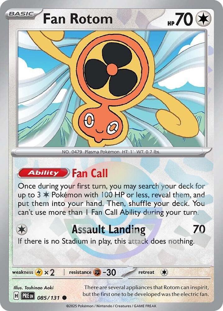 Fan Rotom (085/131) (Poke Ball Pattern) [Scarlet & Violet: Prismatic Evolutions] | Good Games Morley