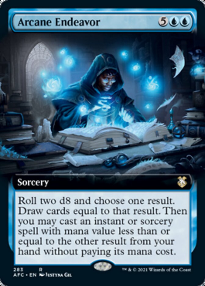 Arcane Endeavor (Extended Art) [Dungeons & Dragons: Adventures in the Forgotten Realms Commander] | Good Games Morley