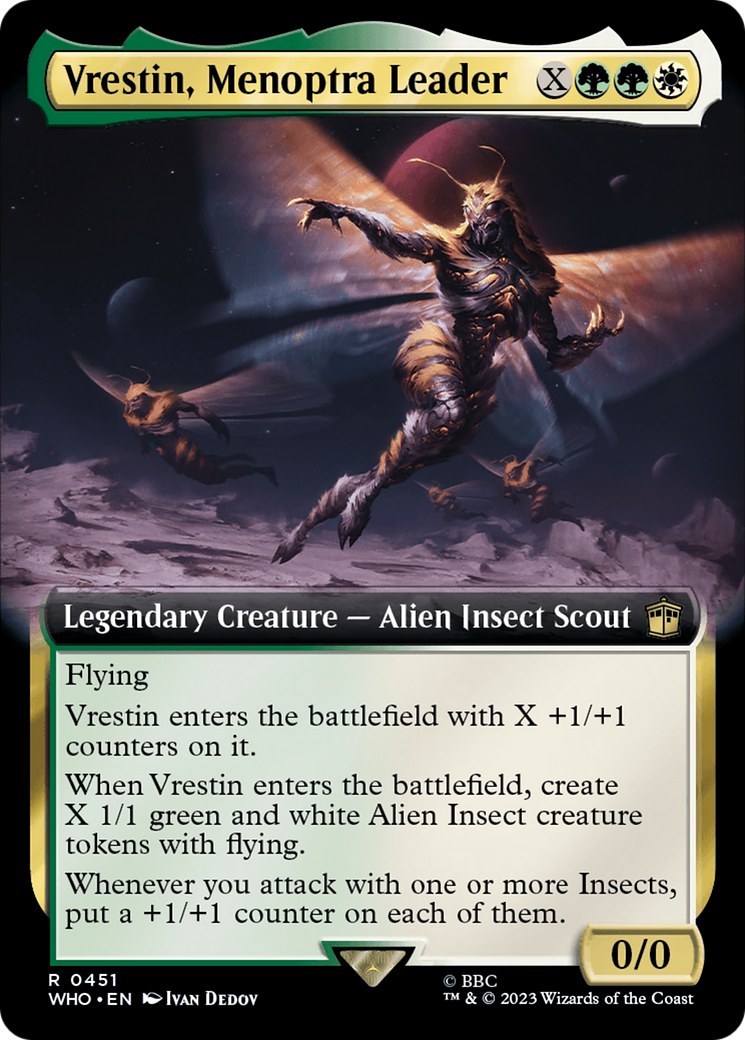 Vrestin, Menoptra Leader (Extended Art) [Doctor Who] | Good Games Morley