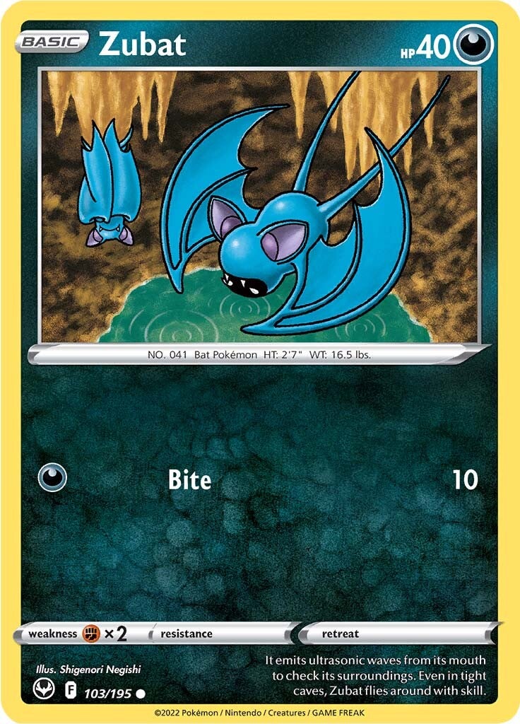 Zubat (103/195) [Sword & Shield: Silver Tempest] | Good Games Morley
