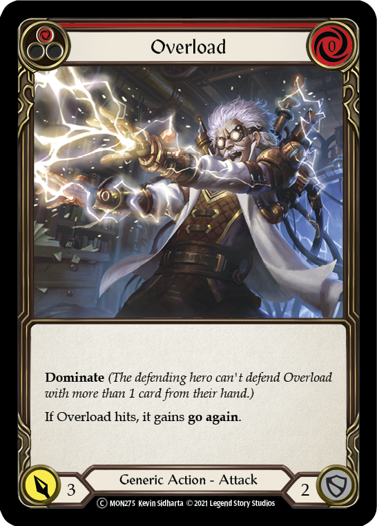 Overload (Red) [U-MON275-RF] (Monarch Unlimited)  Unlimited Rainbow Foil | Good Games Morley