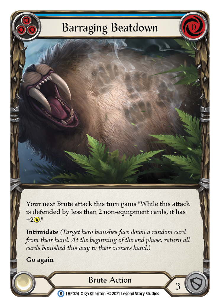 Barraging Beatdown (Blue) [1HP024] (History Pack 1) | Good Games Morley