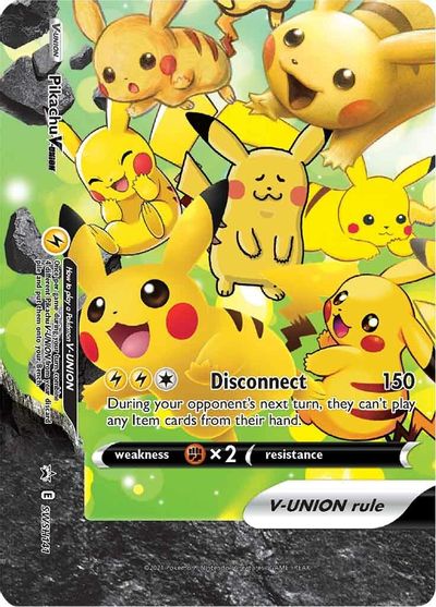 Pikachu V-UNION (SWSH141) (Celebrations) [Sword & Shield: Black Star Promos] | Good Games Morley