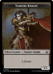 Vampire Knight // Soldier Double-Sided Token [March of the Machine Commander Tokens] | Good Games Morley
