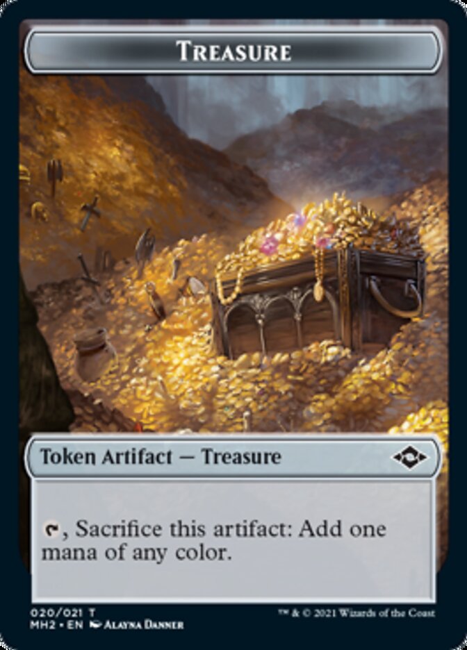 Beast // Treasure (20) Double-Sided Token [Modern Horizons 2 Tokens] | Good Games Morley