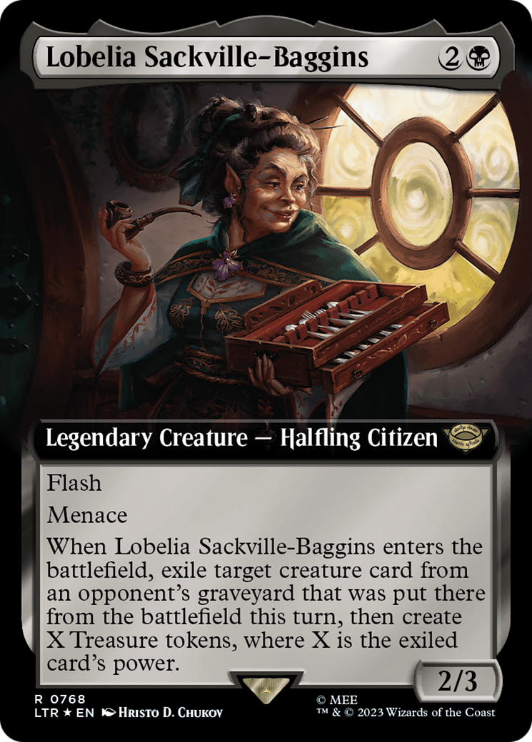 Lobelia Sackville-Baggins (Extended Art) (Surge Foil) [The Lord of the Rings: Tales of Middle-Earth] | Good Games Morley