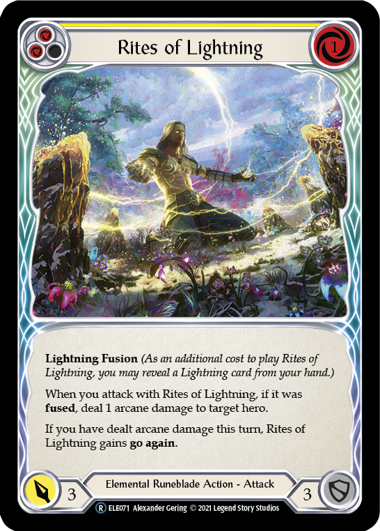 Rites of Lightning (Yellow) [U-ELE071] (Tales of Aria Unlimited)  Unlimited Rainbow Foil | Good Games Morley