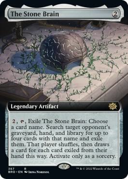 The Stone Brain Extended Art 367/287 (The Brothers' War)  - Foil | Good Games Morley