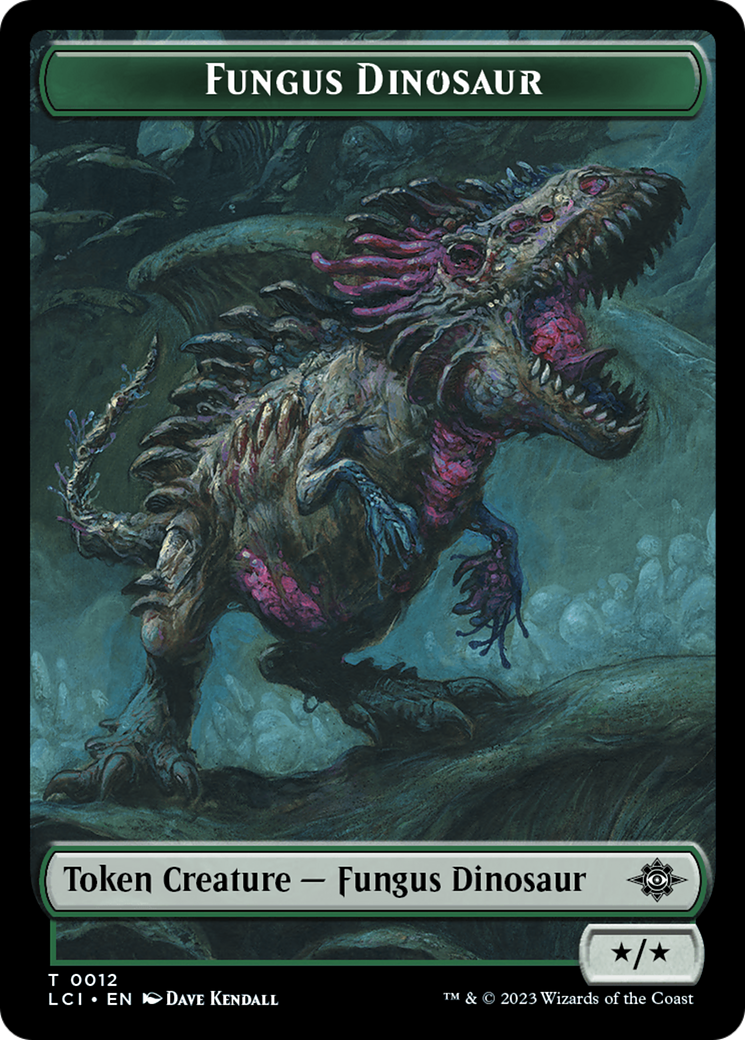 Fungus Dinosaur // Vampire Demon Double-Sided Token [The Lost Caverns of Ixalan Tokens] | Good Games Morley