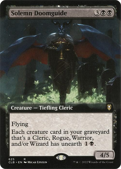 Solemn Doomguide Extended Art 625 (Commander Legends: Battle for Baldur's Gate)  | Good Games Morley