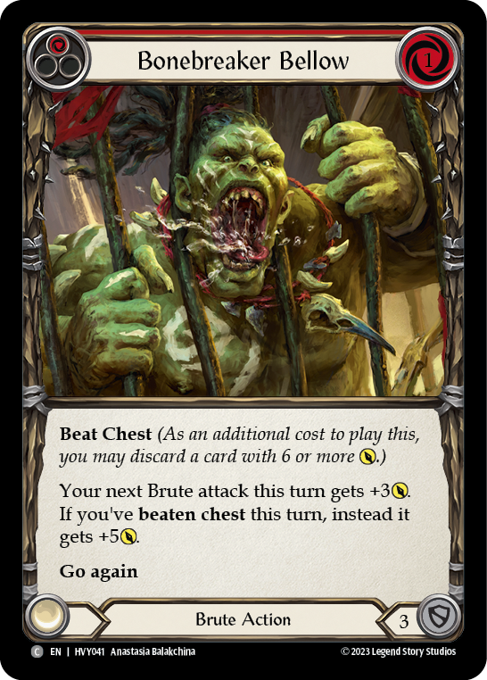 Bonebreaker Bellow (Red) [HVY041] (Heavy Hitters)  Rainbow Foil | Good Games Morley