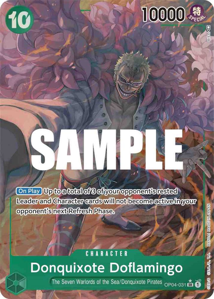 Donquixote Doflamingo OP04-031 (Kingdoms of Intrigue)  - Alternate Art Foil | Good Games Morley