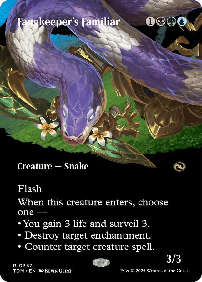 Fangkeeper's Familiar 357 (Tarkir: Dragonstorm)  - Borderless Foil | Good Games Morley
