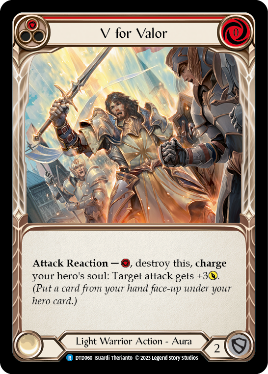 V for Valor (Red) [DTD060] (Dusk Till Dawn)  Rainbow Foil | Good Games Morley