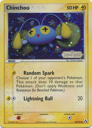 Chinchou (50/92) (Stamped) [EX: Legend Maker] | Good Games Morley