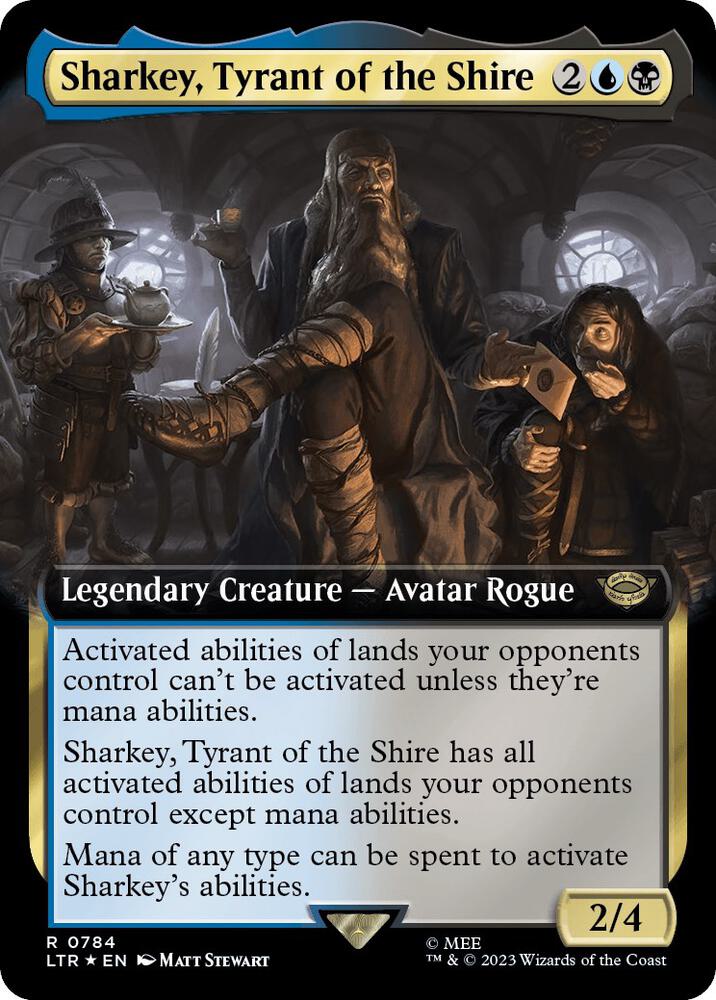 Sharkey, Tyrant of the Shire 784 (Universes Beyond: The Lord of the Rings: Tales of Middle-earth)  - Extended Art Surge Foil | Good Games Morley