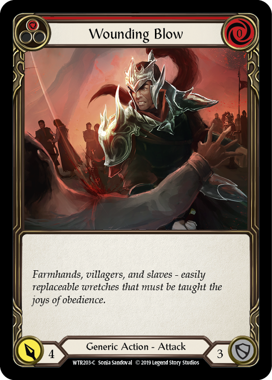 Wounding Blow (Red) [WTR203-C] (Welcome to Rathe)  Alpha Print Rainbow Foil | Good Games Morley