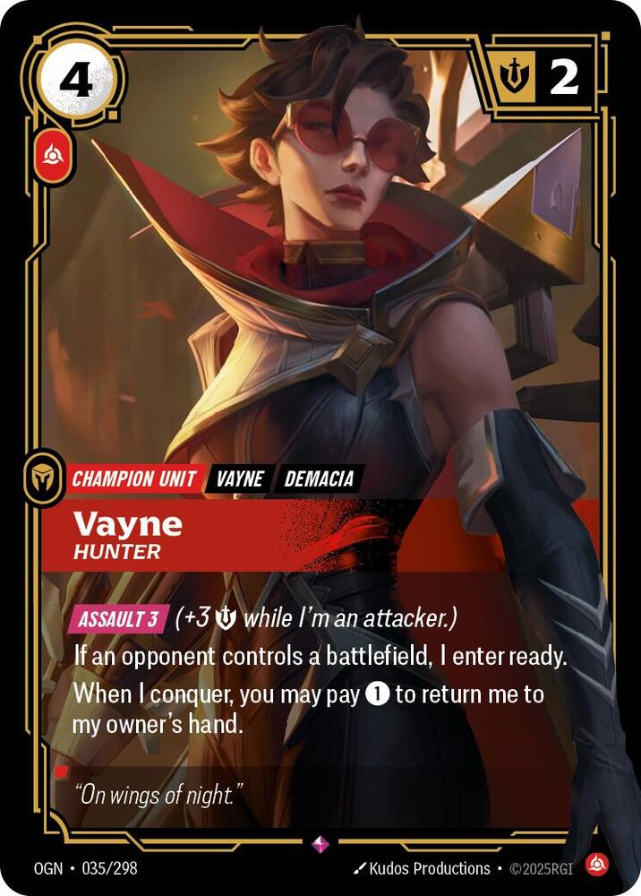 Vayne - Hunter 035/298 (Origins)  - Foil | Good Games Morley