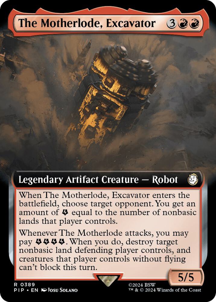 The Motherlode, Excavator 389/326 (Universes Beyond: Fallout)  - Extended Art Foil | Good Games Morley