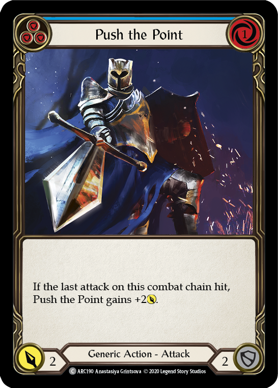 Push the Point (Blue) [U-ARC190] (Arcane Rising Unlimited)  Unlimited Rainbow Foil | Good Games Morley