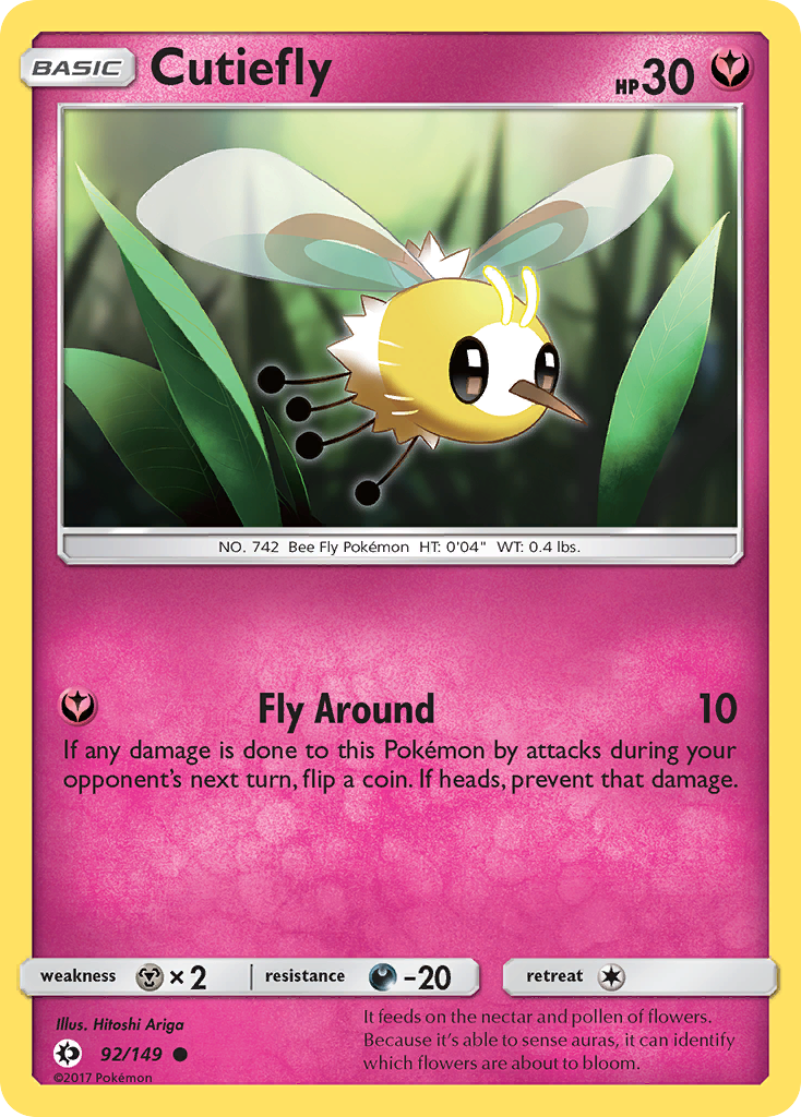 Cutiefly (92/149) [Sun & Moon: Base Set] | Good Games Morley